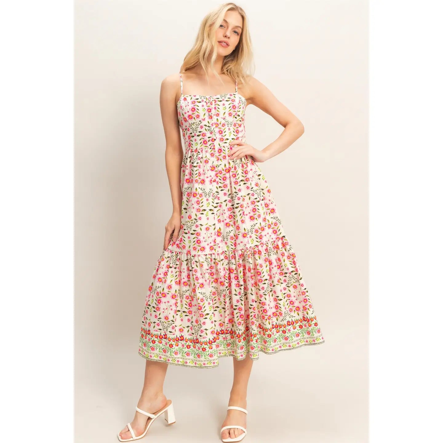 Wildflower Whimsy Midi Dress