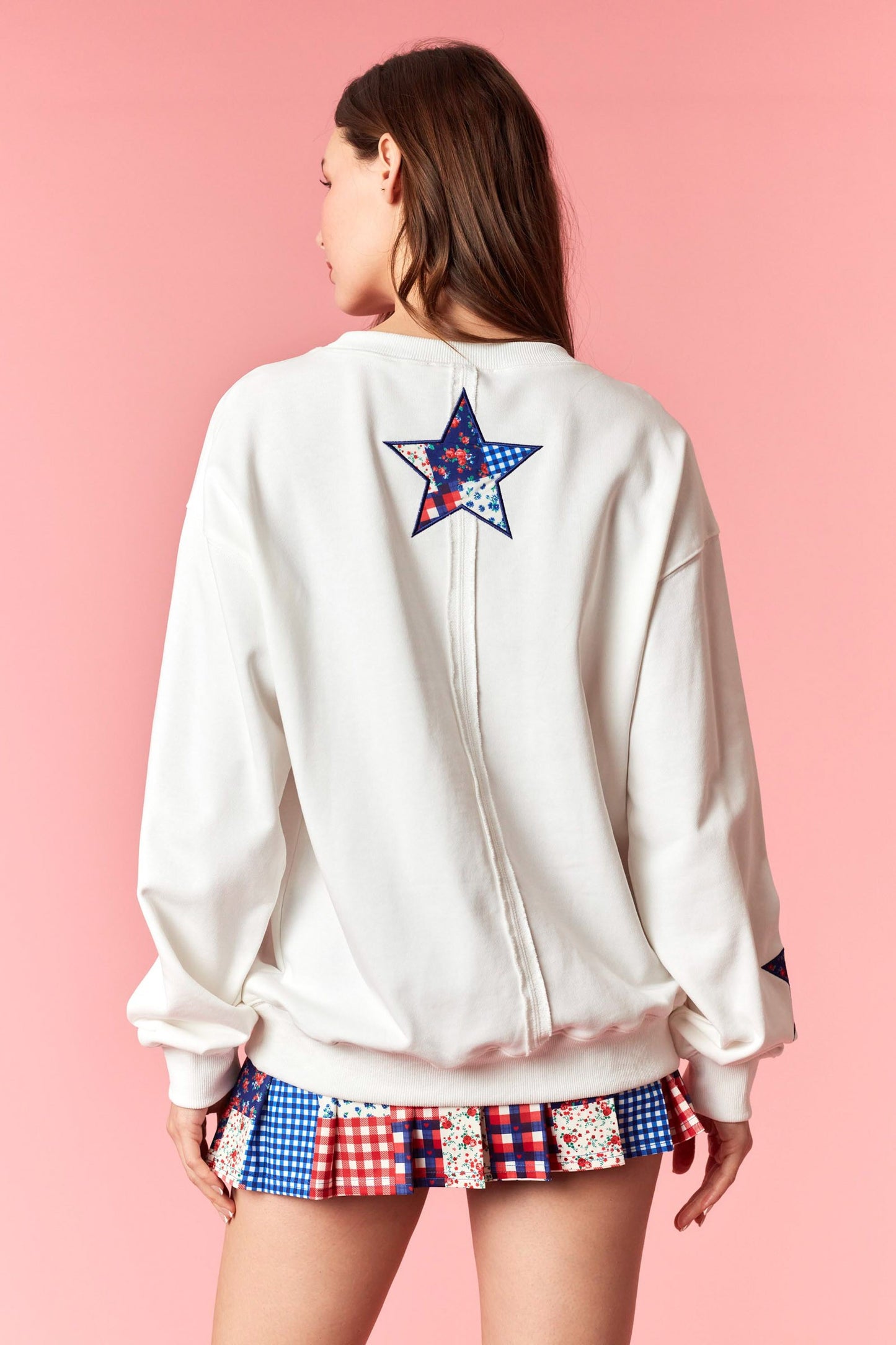 USA girl Embroidered Sweatshirt