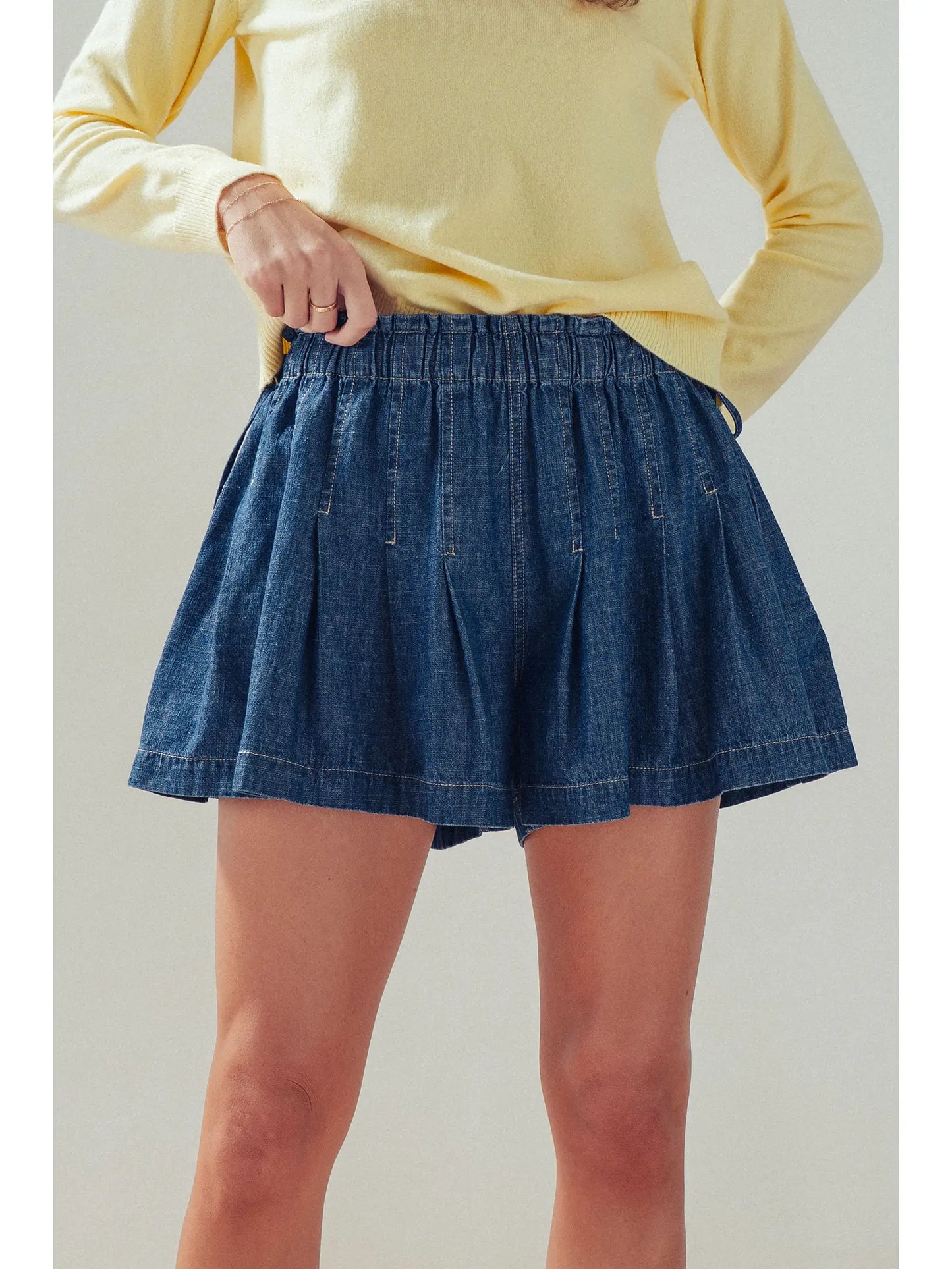 Denim Darling Flowy Shorts