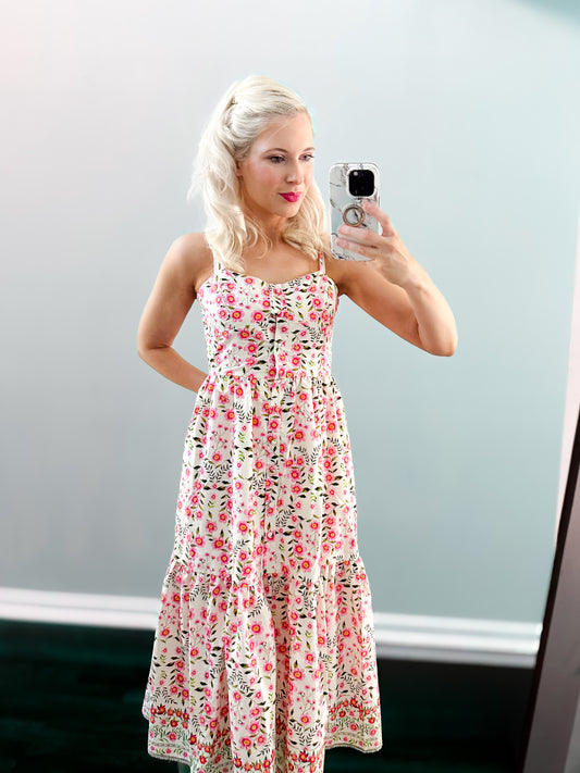 Wildflower Whimsy Midi Dress