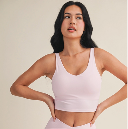 Petal Soft Cropped Tank Top- light pink