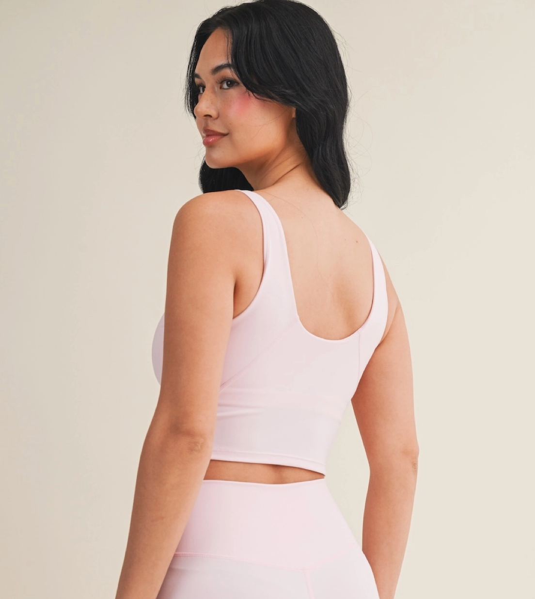 Petal Soft Cropped Tank Top- light pink