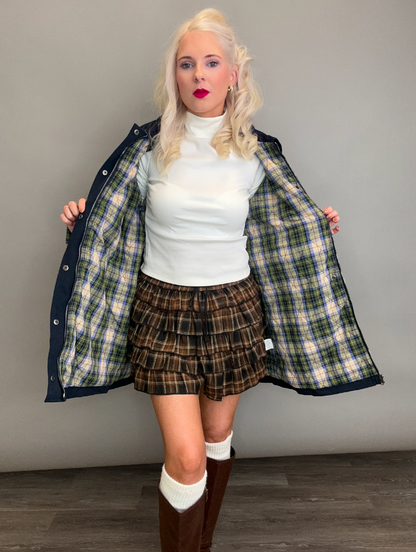 Fireside Barn Jacket with plaid contrast