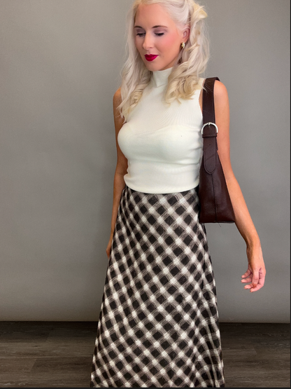 Coffee and Cobblestones Midi Skirt