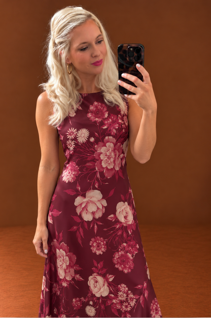 Bordeaux Bell Dress