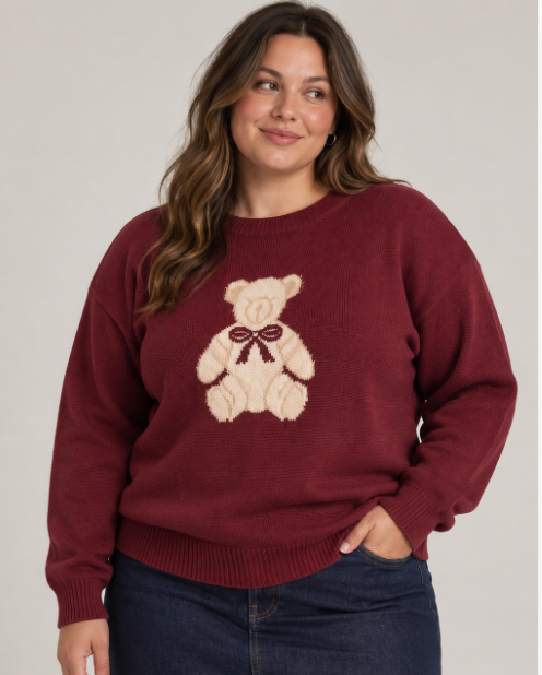 PLUS size Cambridge Bear Knit (XL,2XL,3XL)