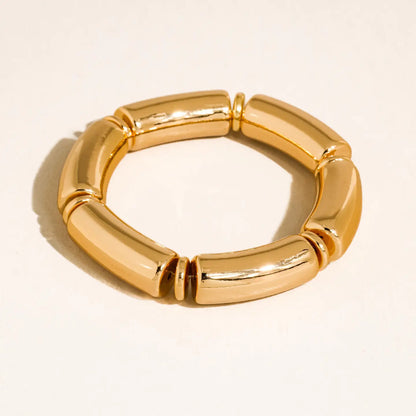 Aira 18K Gold Non-Tarnish Chunky Leopard Resin Bangle Set