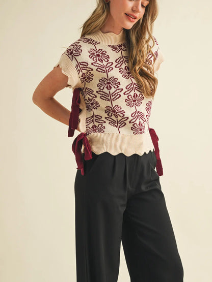 Cranberry Gaze Sweater Vest