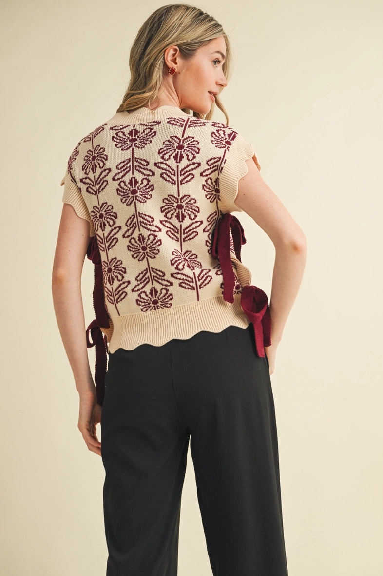 Cranberry Gaze Sweater Vest