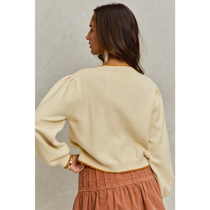 Golden Harvest Bow Cardigan