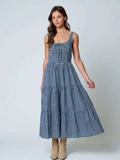 Charles Street Plaid Midi Dress