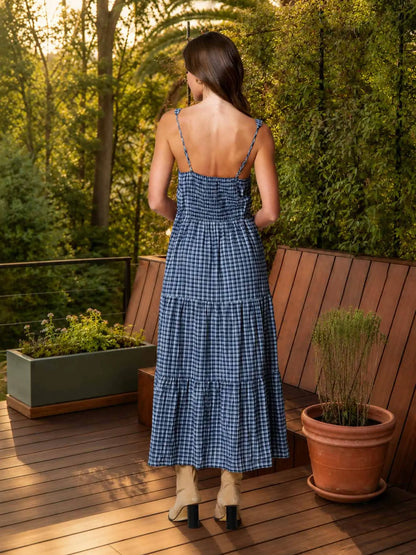 Charles Street Plaid Midi Dress