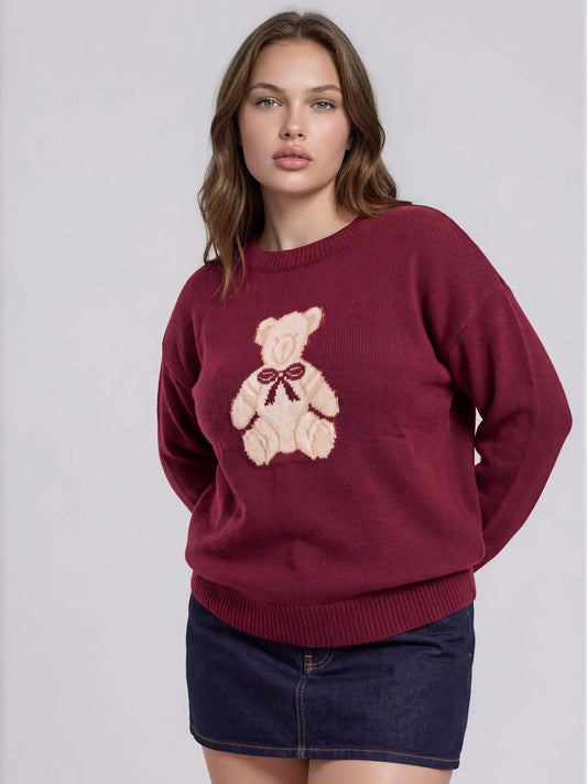 PLUS size Cambridge Bear Knit (XL,2XL,3XL) PREORDER SHIPS SEPT 15