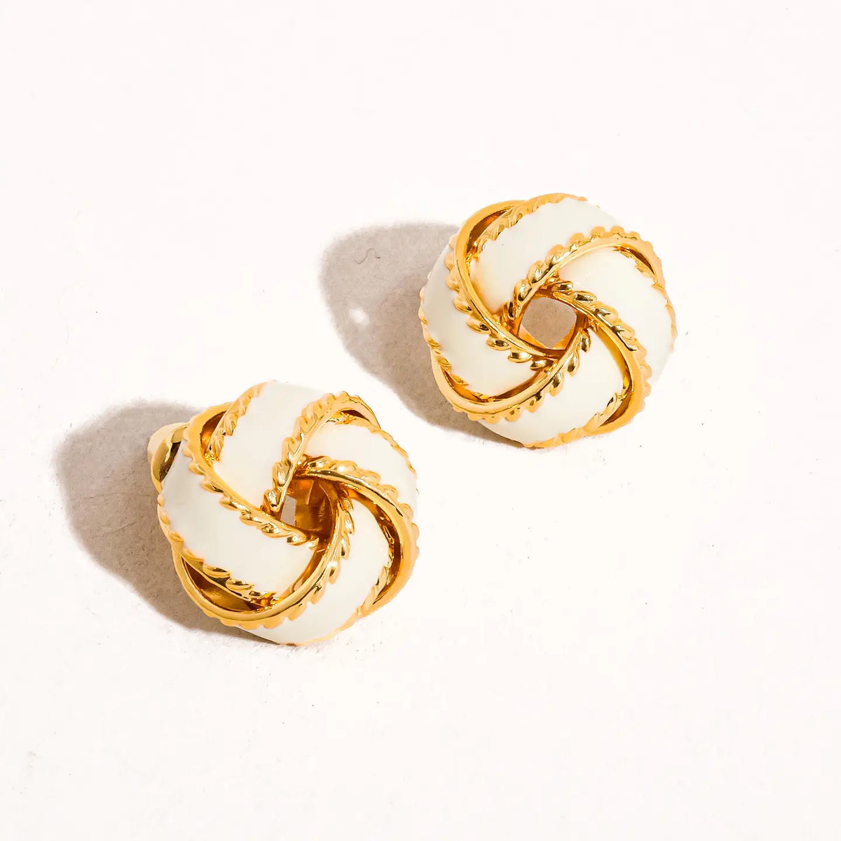 Astor 18K Gold Basket Weaved Ball Studs