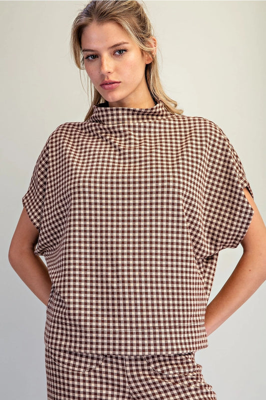 Boston Belle Top (in Brown)